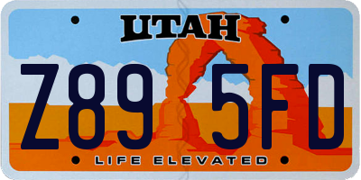 UT license plate Z895FD