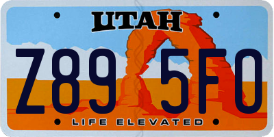 UT license plate Z895FO