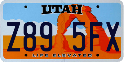 UT license plate Z895FX