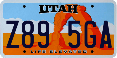 UT license plate Z895GA