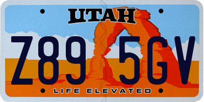UT license plate Z895GV