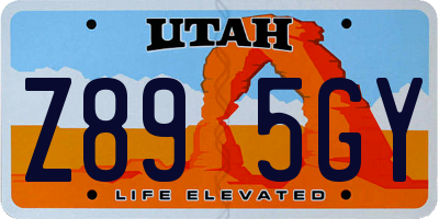 UT license plate Z895GY