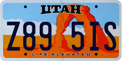 UT license plate Z895IS