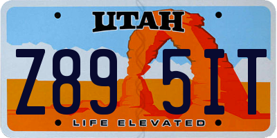 UT license plate Z895IT