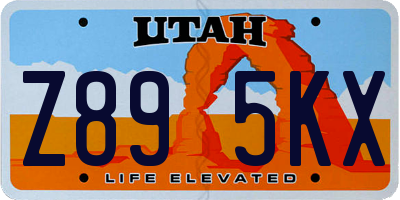 UT license plate Z895KX