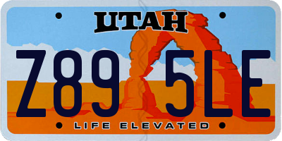 UT license plate Z895LE