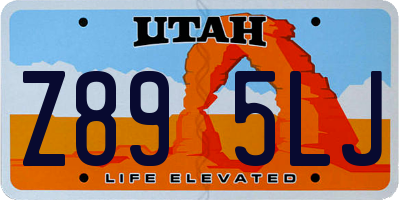 UT license plate Z895LJ
