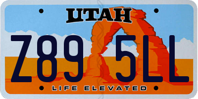 UT license plate Z895LL