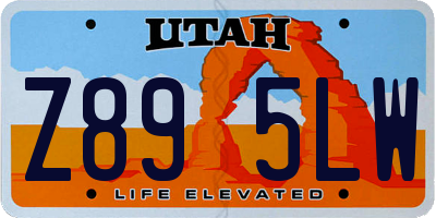 UT license plate Z895LW