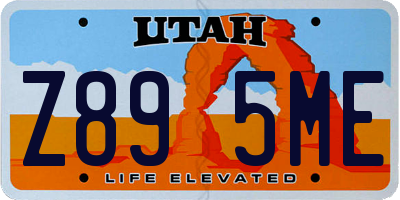 UT license plate Z895ME