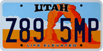 UT license plate Z895MP