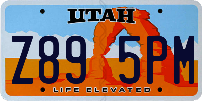 UT license plate Z895PM