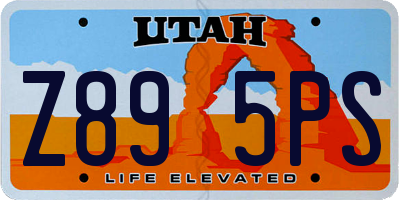 UT license plate Z895PS