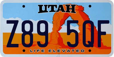 UT license plate Z895QF