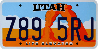 UT license plate Z895RJ