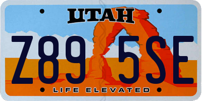 UT license plate Z895SE