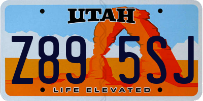 UT license plate Z895SJ