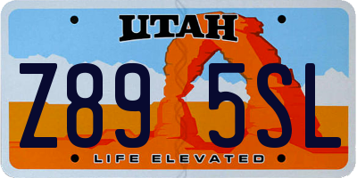 UT license plate Z895SL