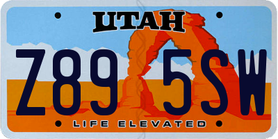 UT license plate Z895SW