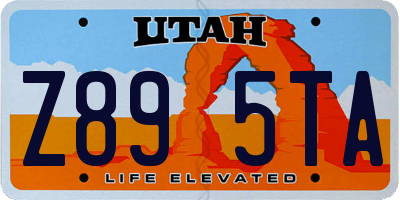 UT license plate Z895TA