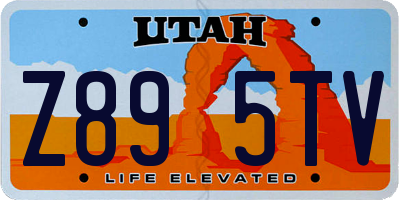 UT license plate Z895TV