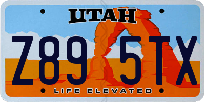 UT license plate Z895TX