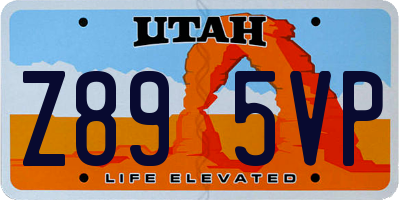UT license plate Z895VP
