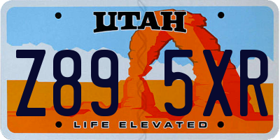 UT license plate Z895XR