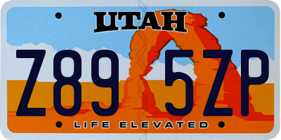 UT license plate Z895ZP