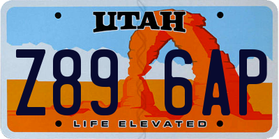UT license plate Z896AP