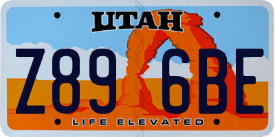 UT license plate Z896BE