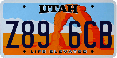 UT license plate Z896CB