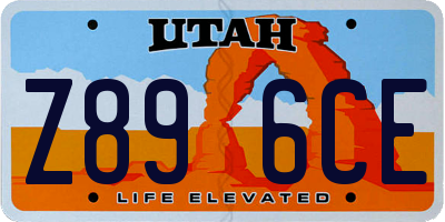 UT license plate Z896CE