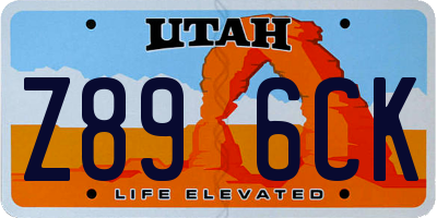 UT license plate Z896CK
