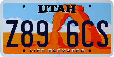 UT license plate Z896CS