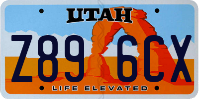 UT license plate Z896CX