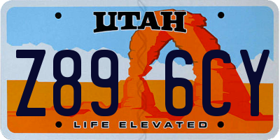 UT license plate Z896CY