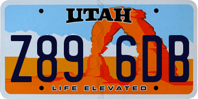 UT license plate Z896DB