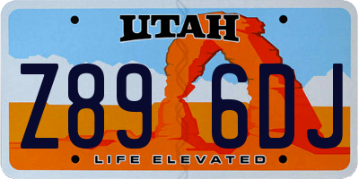UT license plate Z896DJ