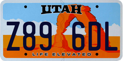 UT license plate Z896DL