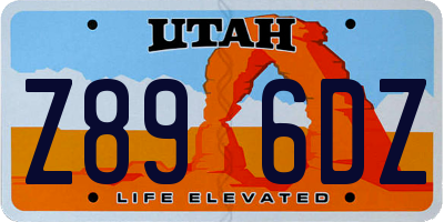 UT license plate Z896DZ