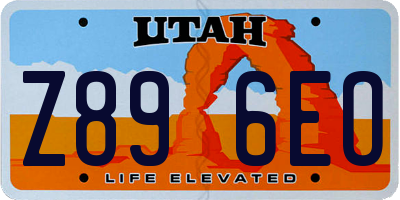 UT license plate Z896EO