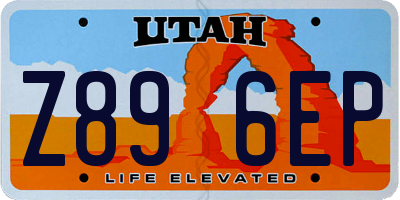 UT license plate Z896EP
