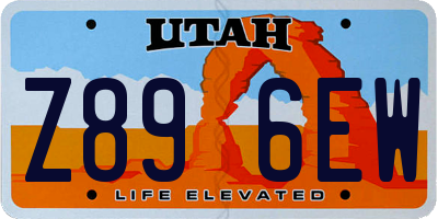 UT license plate Z896EW