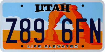 UT license plate Z896FN