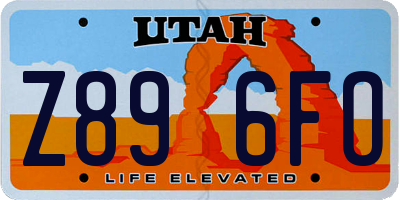 UT license plate Z896FO
