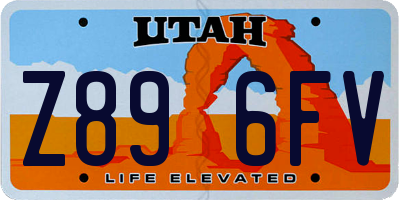 UT license plate Z896FV