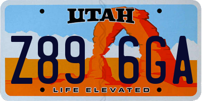 UT license plate Z896GA