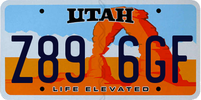 UT license plate Z896GF