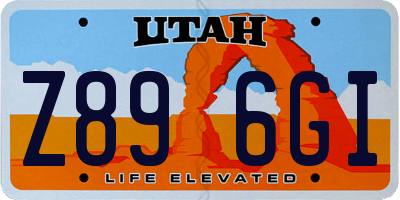 UT license plate Z896GI